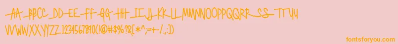 BmdGenerallySpeakingAlternateEndcaps Font – Orange Fonts on Pink Background