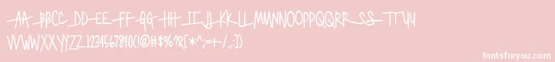 BmdGenerallySpeakingAlternateEndcaps Font – White Fonts on Pink Background