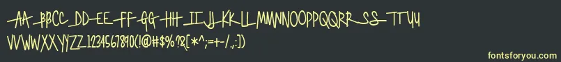 BmdGenerallySpeakingAlternateEndcaps Font – Yellow Fonts on Black Background