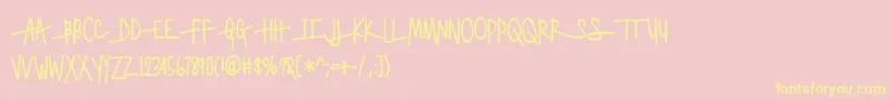 BmdGenerallySpeakingAlternateEndcaps Font – Yellow Fonts on Pink Background