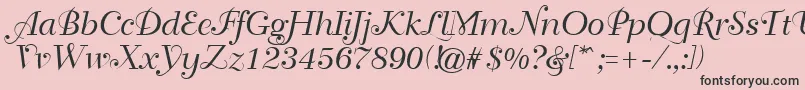 GeTravelscript Font – Black Fonts on Pink Background