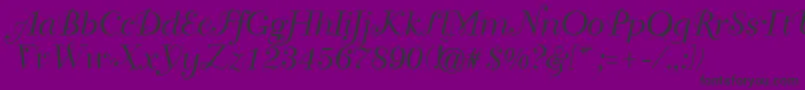 GeTravelscript-Schriftart – Schwarze Schriften auf violettem Hintergrund