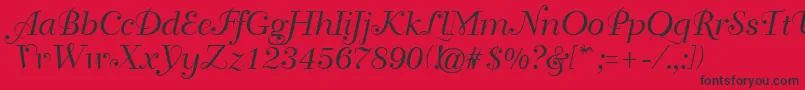 Шрифт GeTravelscript – чёрные шрифты на красном фоне