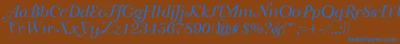 GeTravelscript Font – Blue Fonts on Brown Background