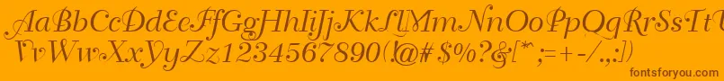 GeTravelscript Font – Brown Fonts on Orange Background