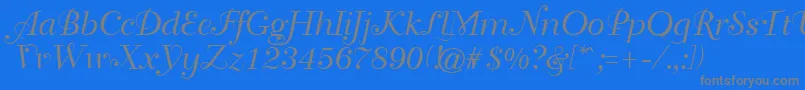fuente GeTravelscript – Fuentes Grises Sobre Fondo Azul