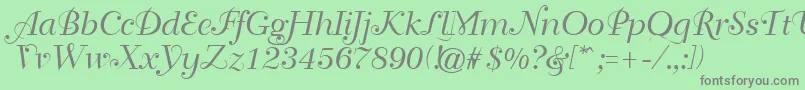GeTravelscript Font – Gray Fonts on Green Background