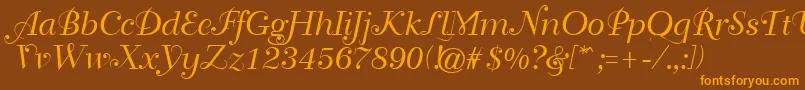 GeTravelscript Font – Orange Fonts on Brown Background