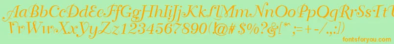 GeTravelscript Font – Orange Fonts on Green Background