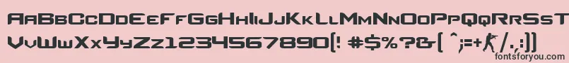 フォントCsRegular – ピンクの背景に黒い文字