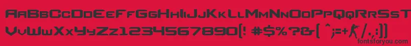 フォントCsRegular – 赤い背景に黒い文字