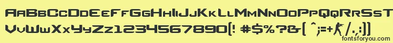 Шрифт CsRegular – чёрные шрифты на жёлтом фоне