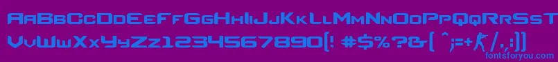 CsRegular-Schriftart – Blaue Schriften auf violettem Hintergrund