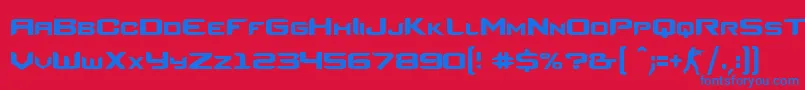 フォントCsRegular – 赤い背景に青い文字
