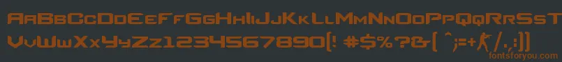 CsRegular-fontti – ruskeat fontit mustalla taustalla