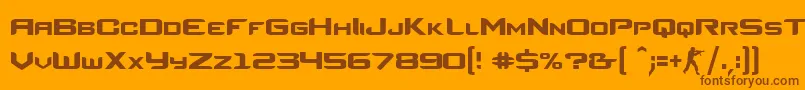 CsRegular-Schriftart – Braune Schriften auf orangefarbenem Hintergrund