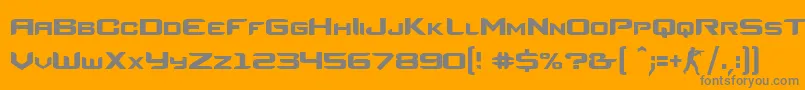 フォントCsRegular – オレンジの背景に灰色の文字