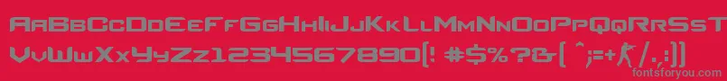 フォントCsRegular – 赤い背景に灰色の文字