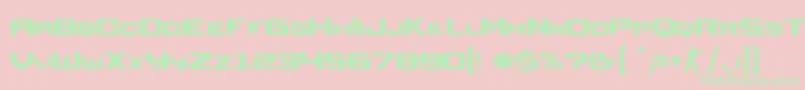 フォントCsRegular – ピンクの背景に緑の文字