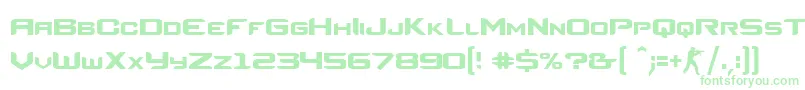 フォントCsRegular – 白い背景に緑のフォント