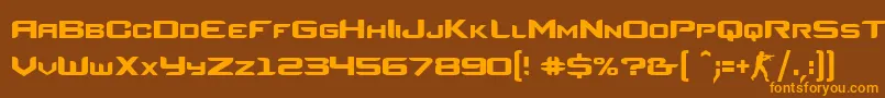 CsRegular Font – Orange Fonts on Brown Background