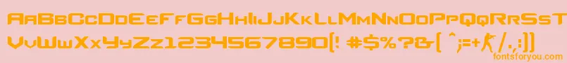 フォントCsRegular – オレンジの文字がピンクの背景にあります。