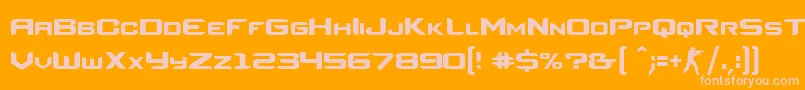 CsRegular Font – Pink Fonts on Orange Background
