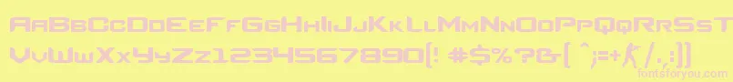 フォントCsRegular – ピンクのフォント、黄色の背景