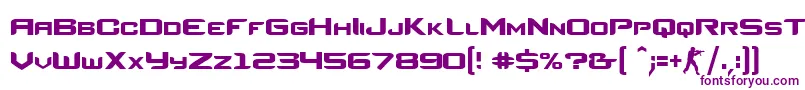 フォントCsRegular – 白い背景に紫のフォント