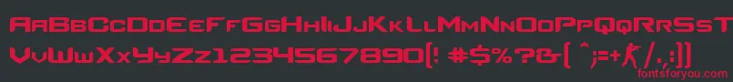 フォントCsRegular – 黒い背景に赤い文字
