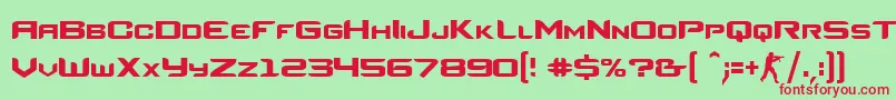 CsRegular Font – Red Fonts on Green Background