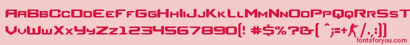 CsRegular-fontti – punaiset fontit vaaleanpunaisella taustalla