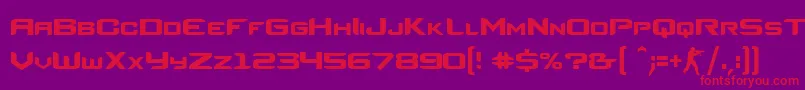CsRegular-fontti – punaiset fontit violetilla taustalla