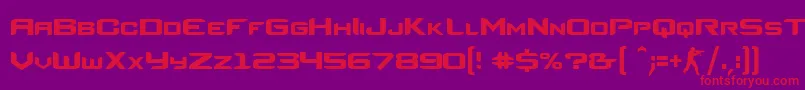 CsRegular Font – Red Fonts on Purple Background
