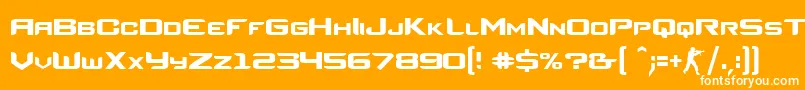 フォントCsRegular – オレンジの背景に白い文字