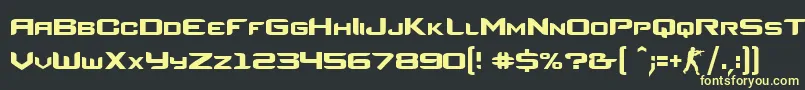 CsRegular-fontti – keltaiset fontit mustalla taustalla