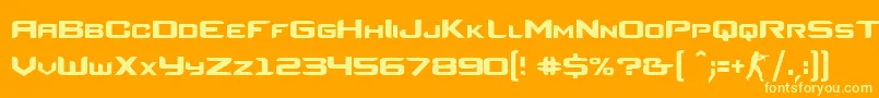 CsRegular Font – Yellow Fonts on Orange Background