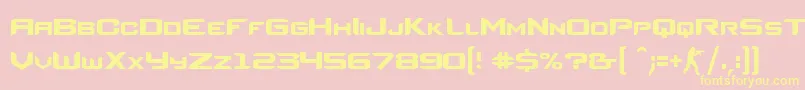 CsRegular-fontti – keltaiset fontit vaaleanpunaisella taustalla