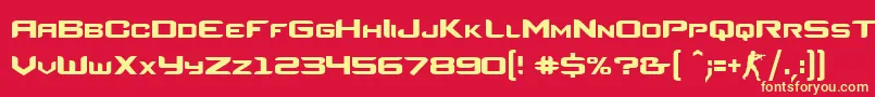 CsRegular Font – Yellow Fonts on Red Background