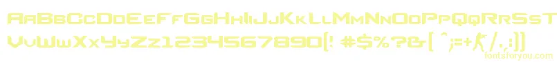フォントCsRegular – 白い背景に黄色の文字