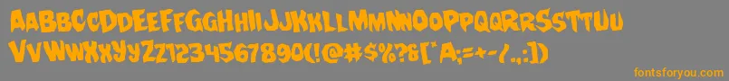 Nightchilderotate Font – Orange Fonts on Gray Background
