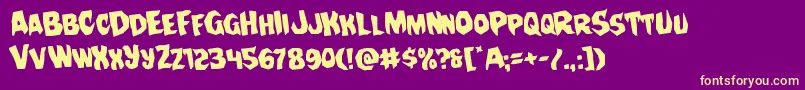 More about Nightchilderotate Font Nightchilderotate Font – Yellow Fonts on Purple Background