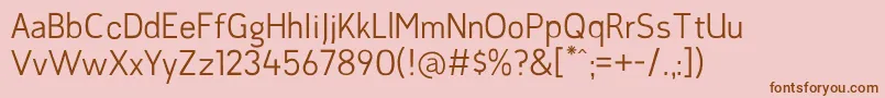 Шрифт JaunedoeufRegular – коричневые шрифты на розовом фоне
