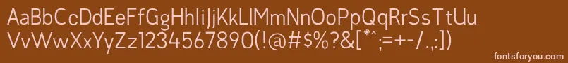 Шрифт JaunedoeufRegular – розовые шрифты на коричневом фоне