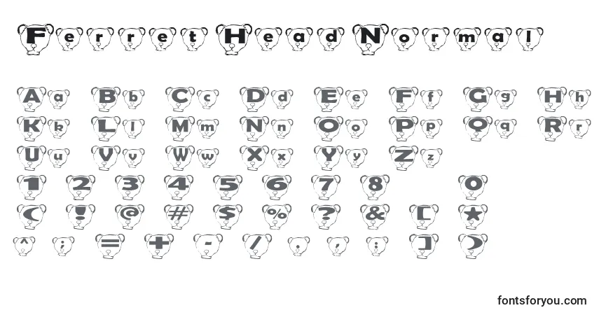 Czcionka FerretHeadNormal – alfabet, cyfry, specjalne znaki