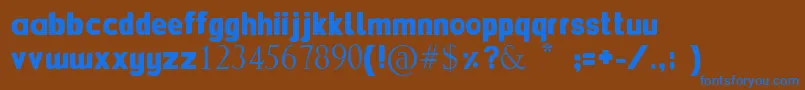 Flexibendi Font – Blue Fonts on Brown Background