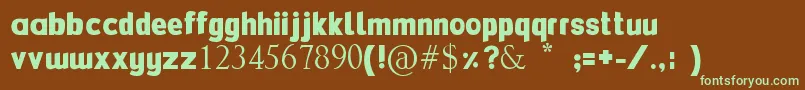 Шрифт Flexibendi – зелёные шрифты на коричневом фоне