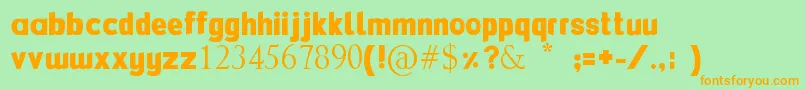 Flexibendi Font – Orange Fonts on Green Background