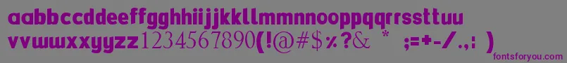 Шрифт Flexibendi – фиолетовые шрифты на сером фоне