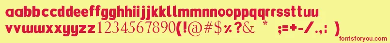 Flexibendi Font – Red Fonts on Yellow Background